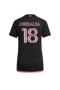 Inter Miami Jordi Alba #18 Fotballdrakt Borte Klær Dame 2024-25 Korte ermer